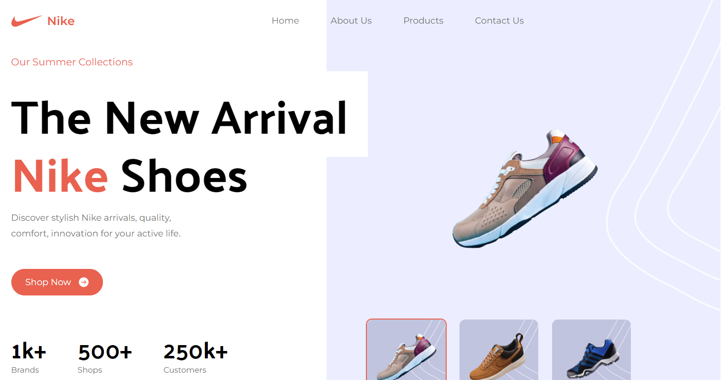 Product landing page