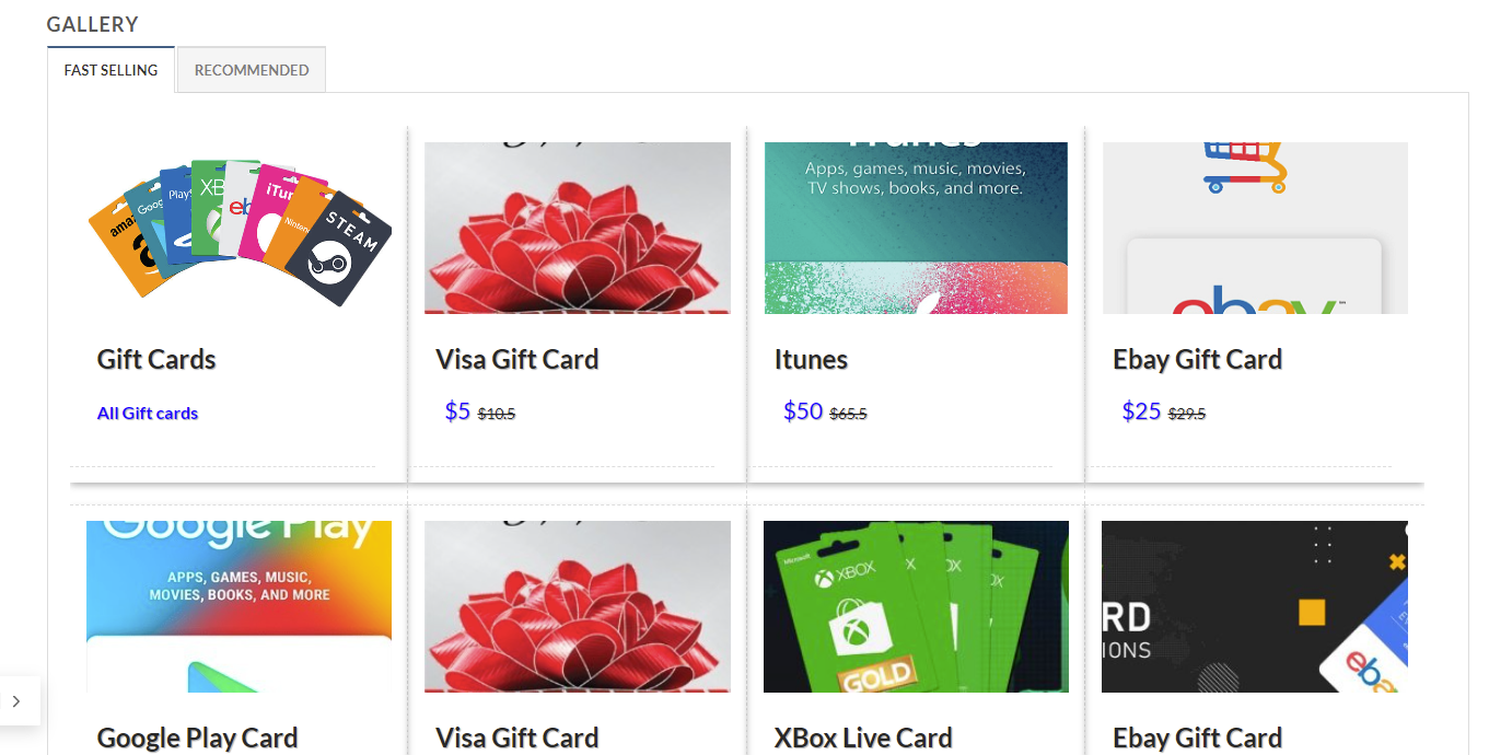 Games eCommerce website